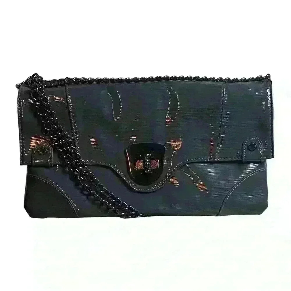 Steve Madden Black Clutch with Chain Strap